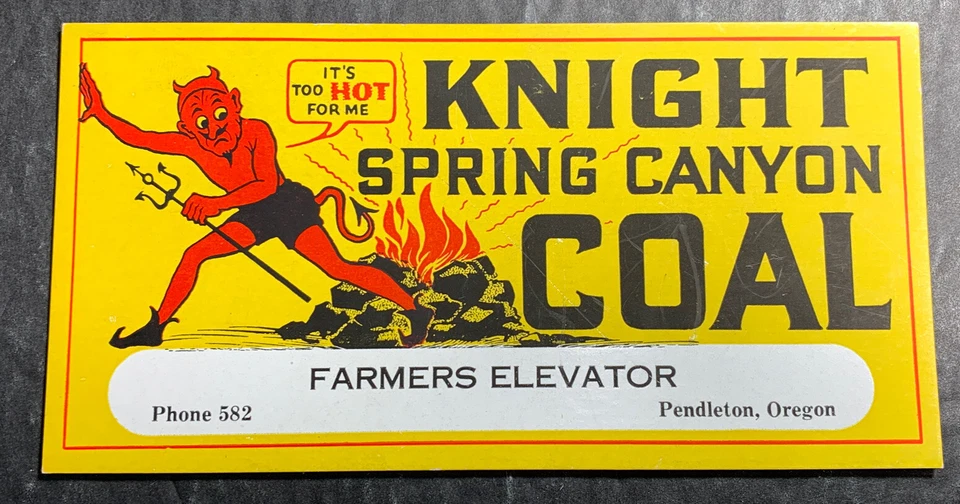 Mini letrero Pendleton Origen Oregon Origen Diablo Graphics Knight Canyon Tinta de Carbón Foto 2 de 4