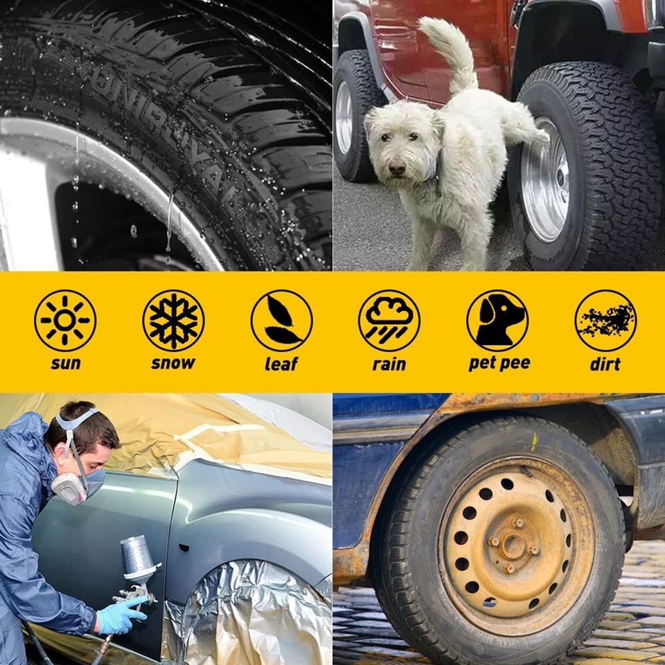 IC ICLOVER 4Pcs Car Tire Cover For Camper RV Wheel Tyre Waterproof Sun Protector Fits 27 29 Silver IC ICLOVER 4Pcs Car Tire Cover For Camper RV Wheel Tyre Waterproof Sun Protector Fits 27 29 Silver