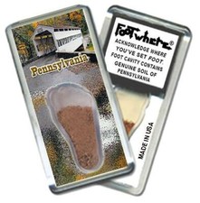 Pennsylvania FootWhere® Souvenir Magnet. Made in USA