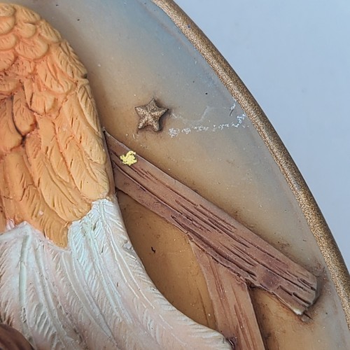 Belén 3 Reyes Ángel Escena Plato Pintado a Mano Decoración del Hogar Arcilla Vacaciones 3D - Imagen 5 de 21
