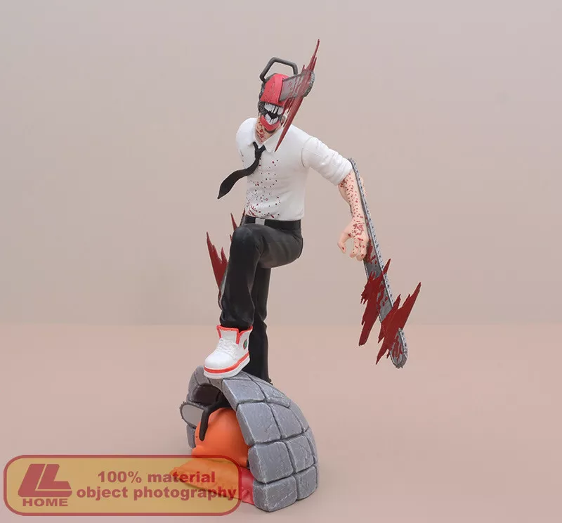 Anime Chainsaw Man Denji ＆ Pochita Blood 19cm PVC Figure Statue toy Gift