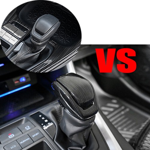 For Toyota RAV4 2019-2024 Gloss Black Titanium Style Gear Shift Knob Cover Trim - Picture 9 of 10