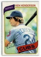 1980 Topps Baseball  #523 Ken Henderson  Chicago Cubs