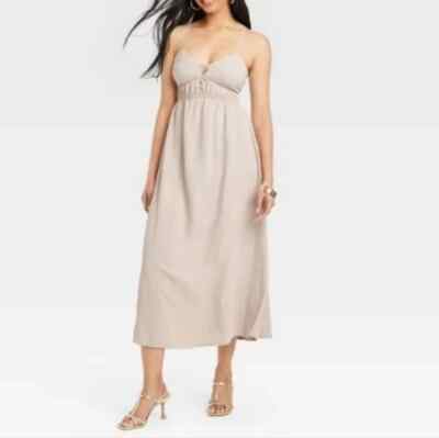 NWT A New Day Taupe A Line Dress Size XS | eBay