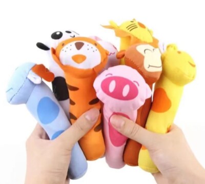 Infant Baby Animal Rattle Soft Plush Toy Sounder Bell 8 Styles Toddlers Cartoon