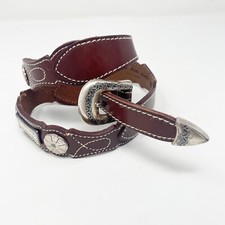 Fossil 100 leather vintage concho western belt