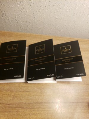 Gisada Ambassador For Men EDP INTENSE 1.5ml Sample  Perfume...3 Packs 