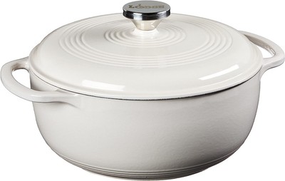 SEE DESC. - Lodge Enameled 6qt Dutch Oven - Oyster
