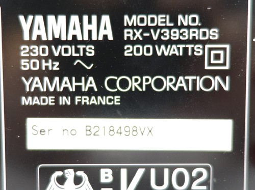 YAMAHA RX-V393 RDS NATURAL SOUND AV RECEIVER VERSTÄRKER MIT PHONO-EINGANG - Bild 6 von 6