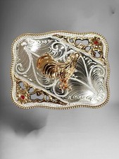 Rooster Western Cowboy Belt Buckle Hebilla Vaquera Rodeo Con Gallo
