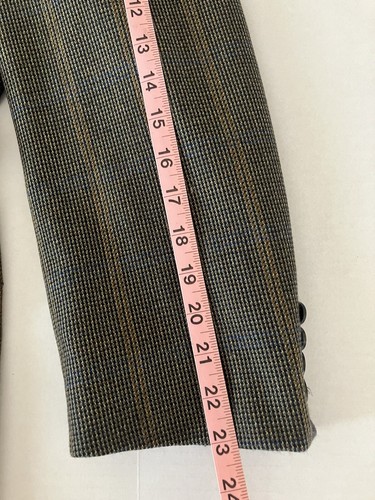 John W. Nordstrom Blazer Jacket Wool Men's 48L Brown Gray Stripe Lined - Picture 12 of 12