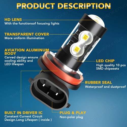 For 2007-2013 Acura MDX LED HID faros + luces diurnas + bombillas antiniebla - Picture 15 of 22