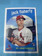 2018 Topps Archives JACK FLAHERTY ROOKIE Card #4 St. Louis Cardinals. rookie card picture
