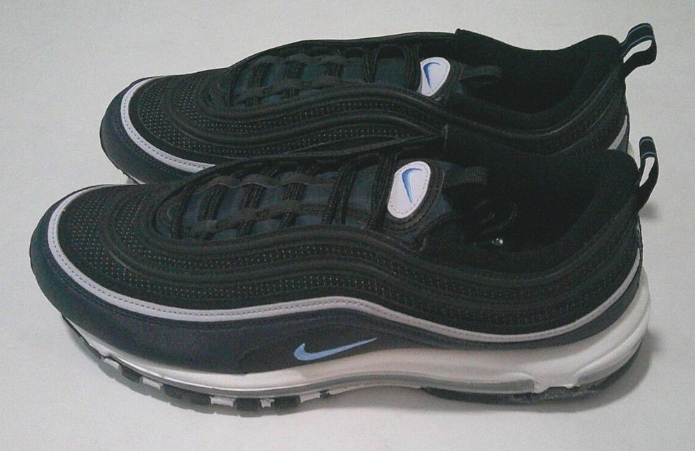 Nike Air Max 97 Men's Black University Blue Sneakers DQ3955-001 Brand New