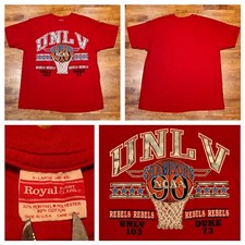 Vintage 1990 NCAA Final Four Champions UNLV Running Rebels vs Duke T-Shirt Sz XL