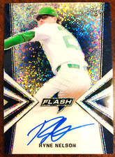 2019 Leaf Flash RYNE NELSON On-Card Auto Blue Parallel SP /50 OREGON DUCKS