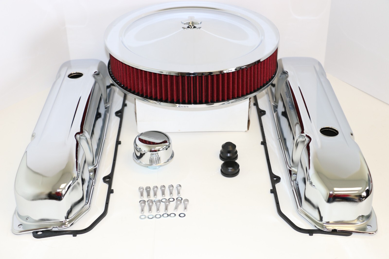 BB Chrysler Chrome Engine Dress Up Kit Valve Covers Washable Air Cleaner 383 440