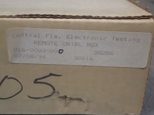 Central Fla. Electronic Testing 016-0003-000 Remote Control Box New Old Stock - Picture 3 of 11