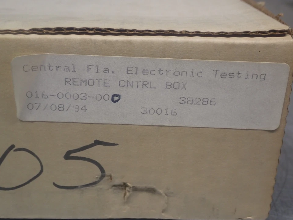Central Fla. Electronic Testing 016-0003-000 Remote Control Box New Old Stock - Image 3 of 4