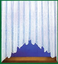 Barbara Scroll  Jardiniere net curtain in 18  sizes White Ready to Hang 
