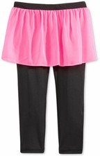 Ideology Girls     Skirted Capris Leggings, Black/Pink, XL 16 