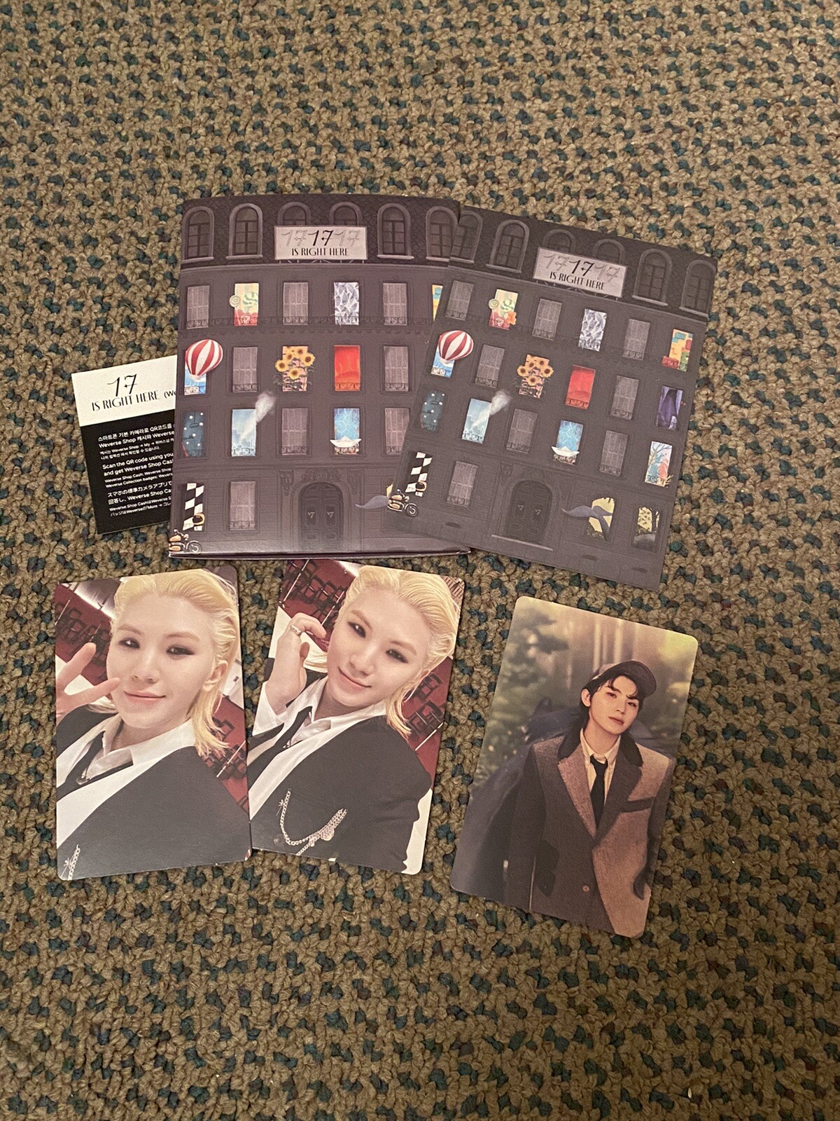 SEVENTEEN 17 IS RIGHT HERE Best Album WOOZI WEVERSE Ver QR Card+2 Photo Card