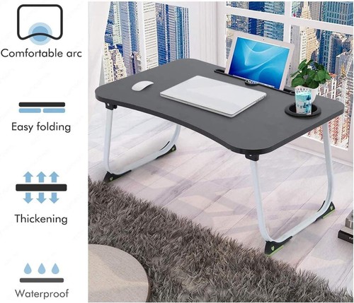 Extra Wide Portable Laptop Tray - Non-Slip Foldable Table for Work & Meals - Picture 7 of 9