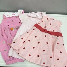 Lot of 3 Girls Dresses Outfits 12/18 Months Pink Easter Church Clothes