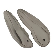 Seat Armrest Leather Cover, Driver & Passenger Replacement Tan Seat Armrest C...