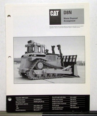 1995 Caterpillar D8N Waste Disposal Construction Spec Construction Sale Folder
