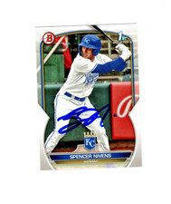 Spencer Nivens 2023 1st Bowman autograph signed baseball card Royals BD83