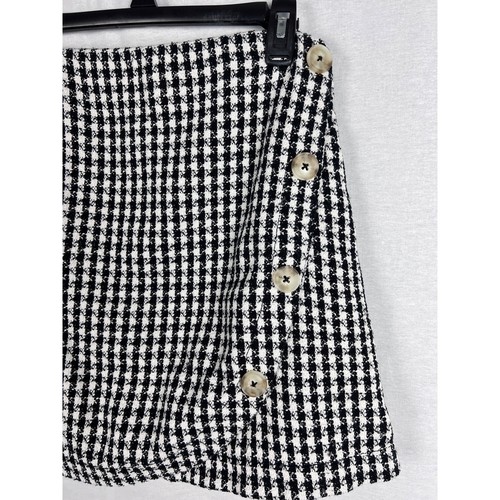 Anthropologie Skirt Womens 8 Townsend Tweed Houndstooth Preppy Academia Twee - Picture 2 of 6