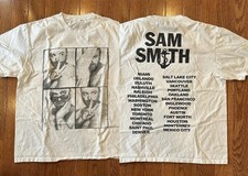 2 Sides Sam Smith Tour White Cities Shirt FUll size S-5XL Reprint BL2469