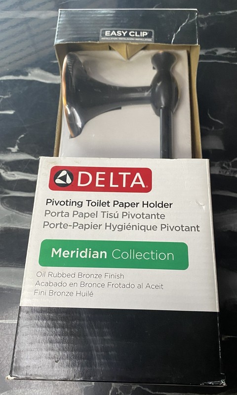 Delta Meridian Collection Pivoting Toilet Paper Holder in Oil Rubbed Bronze