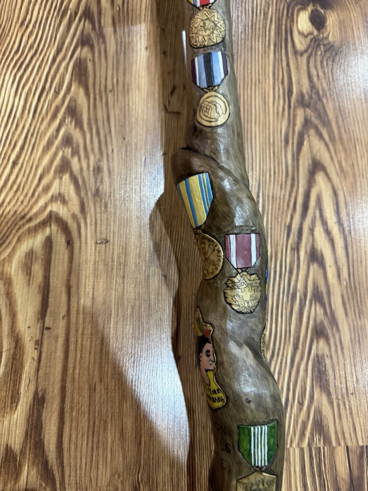 Vintage Us Army Colonel Award Walking Stick American Eagle Cane Rare 37 ’in image 10