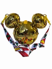2021 Disney World GOLD Mickey Jingle Bell Ears Sipper Cup - LIGHTS UP! - New