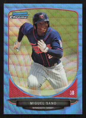 2013 Bowman Draft Picks Miguel Sano Chrome Blue Wave Refractor #TP-45