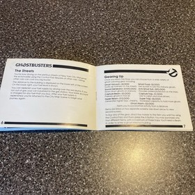 Nintendo NES Instruction Manual Ghostbusters
