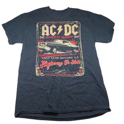AC/DC Liquid Blue Speed Shop Highway To Hell T-Shirt Black MediuM Band Tee