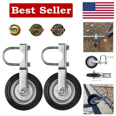 Galvanized Steel Gate Support Wheels - Prevent Gate Dragging, 2 Pack Included