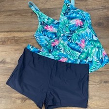 2 PC Tankini Floral Print Swimsuit