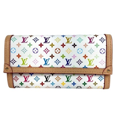 Louis Vuitton Wallet Portefeuille Sarah NM Monogram Multicolor Canvas Blanc
