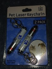 NEW hitt Pet DOG & Cat Laser Pointer Keychain, Pack of 2, Batteries Included