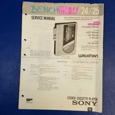 SONY WM-14 WM-24 WM-25 Service Manual Original Paper OEM Repair Guide - USA