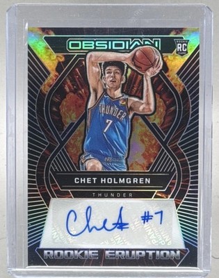 Chet Holmgren 2022 Panini Obsidian #RE-HCC Eruption Auto RC /99 Rookie