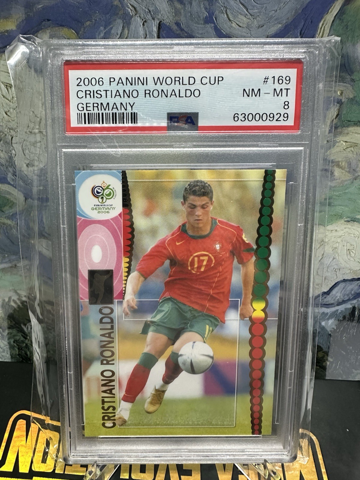 2006 Panini Fifa World Cup Rookie Cristiano Ronaldo PSA 8 NM-MINT