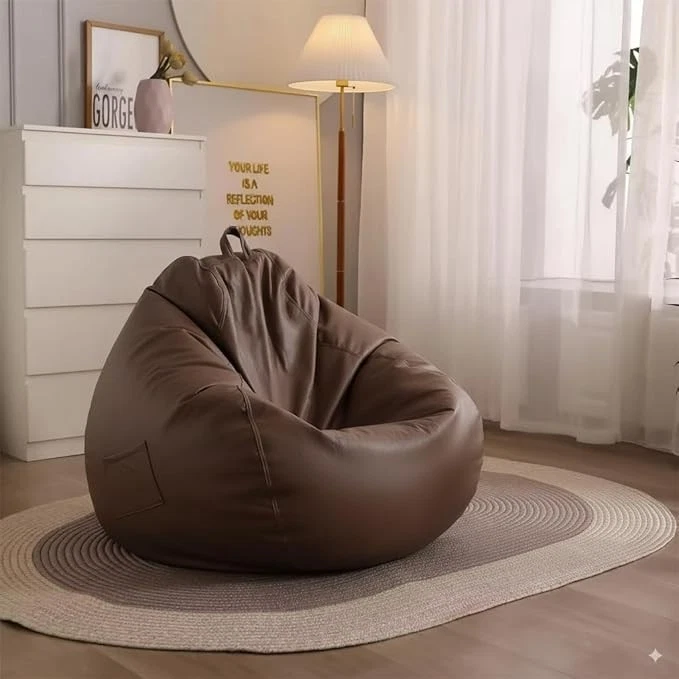 Funda sofá silla Bean Bag e imitación cuero para vivir XXXL sin relleno Foto 4 de 4