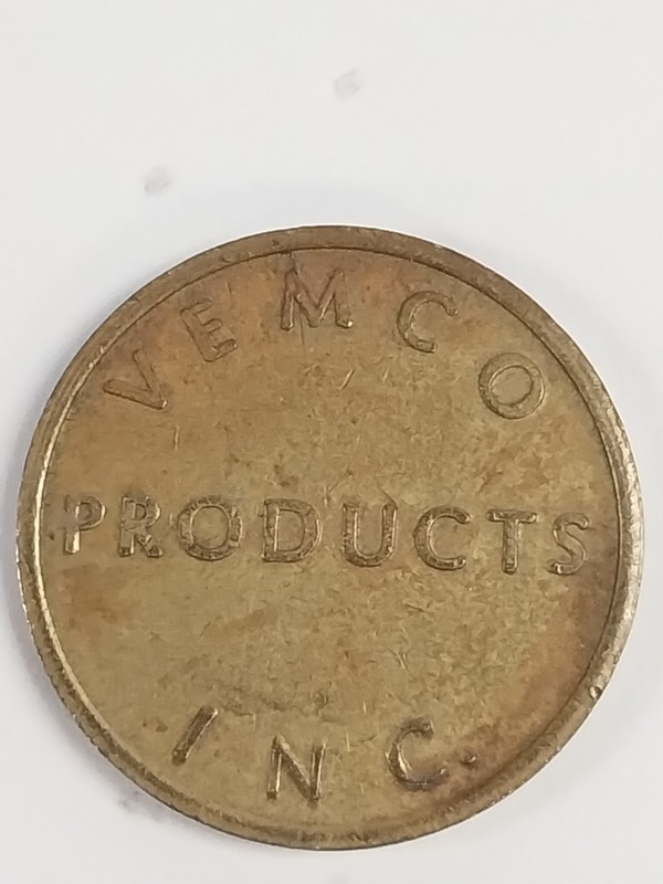 Vintage Vemco Products Inc. Trade Token Coin