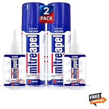 CA Glue with Activator 2 x1.7oz-2 x 6.7flozInstant Bond Professional Cyanoacr...