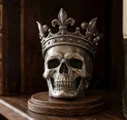 Crowned Skull 1 oz Gold Spartan 999+ Pure Silver Statue Luxury Collectible Gift